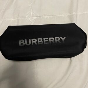 Burberry Black toiletry bag with Silver Logo
